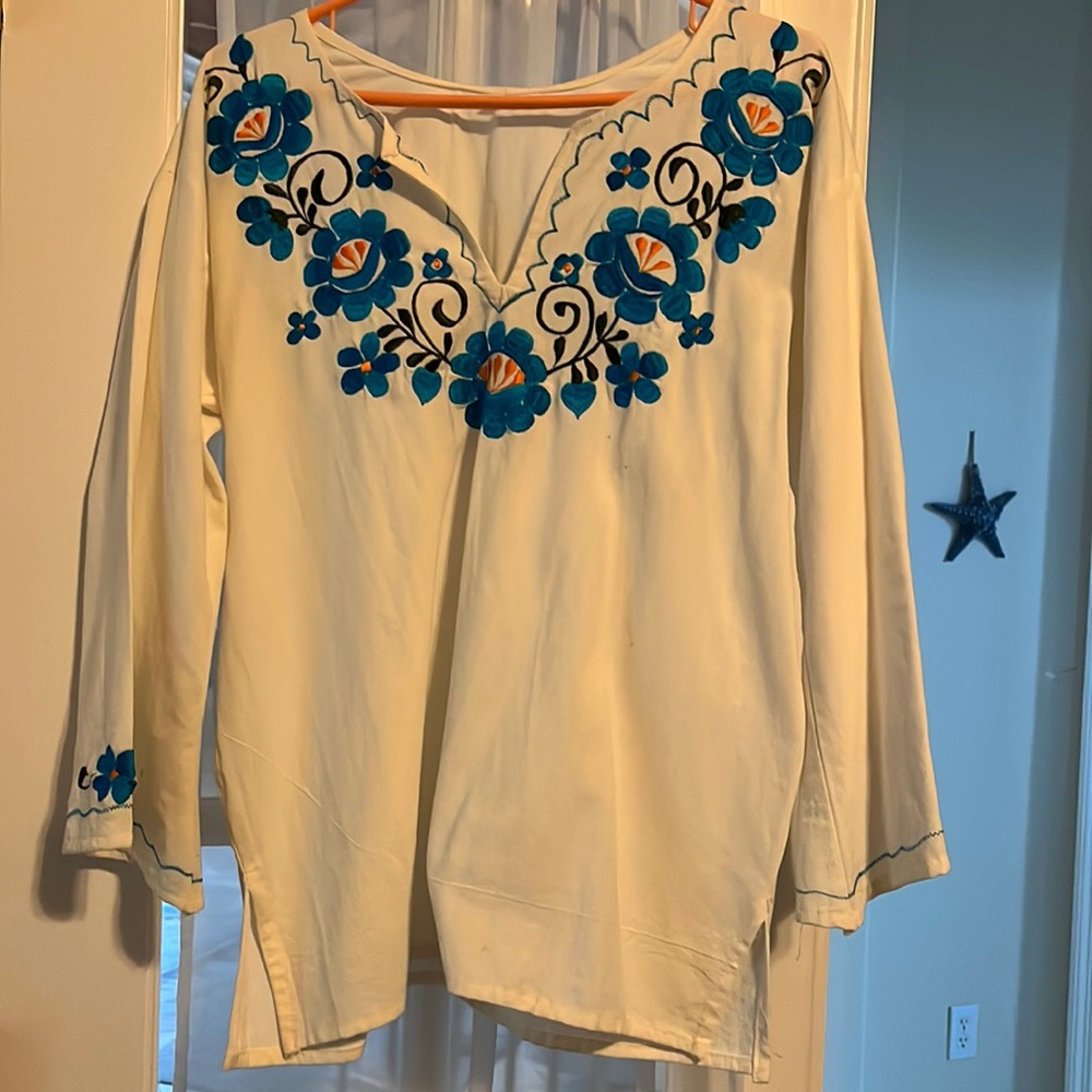 Mexico made ...hand embroidered shirt